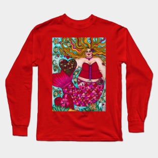 Valentine's Mermaid with Chocolates Long Sleeve T-Shirt